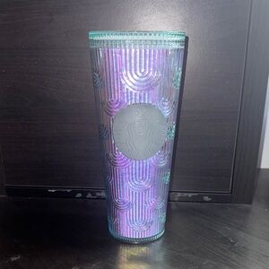 Starbucks Holographic Purple and Teal Tumbler